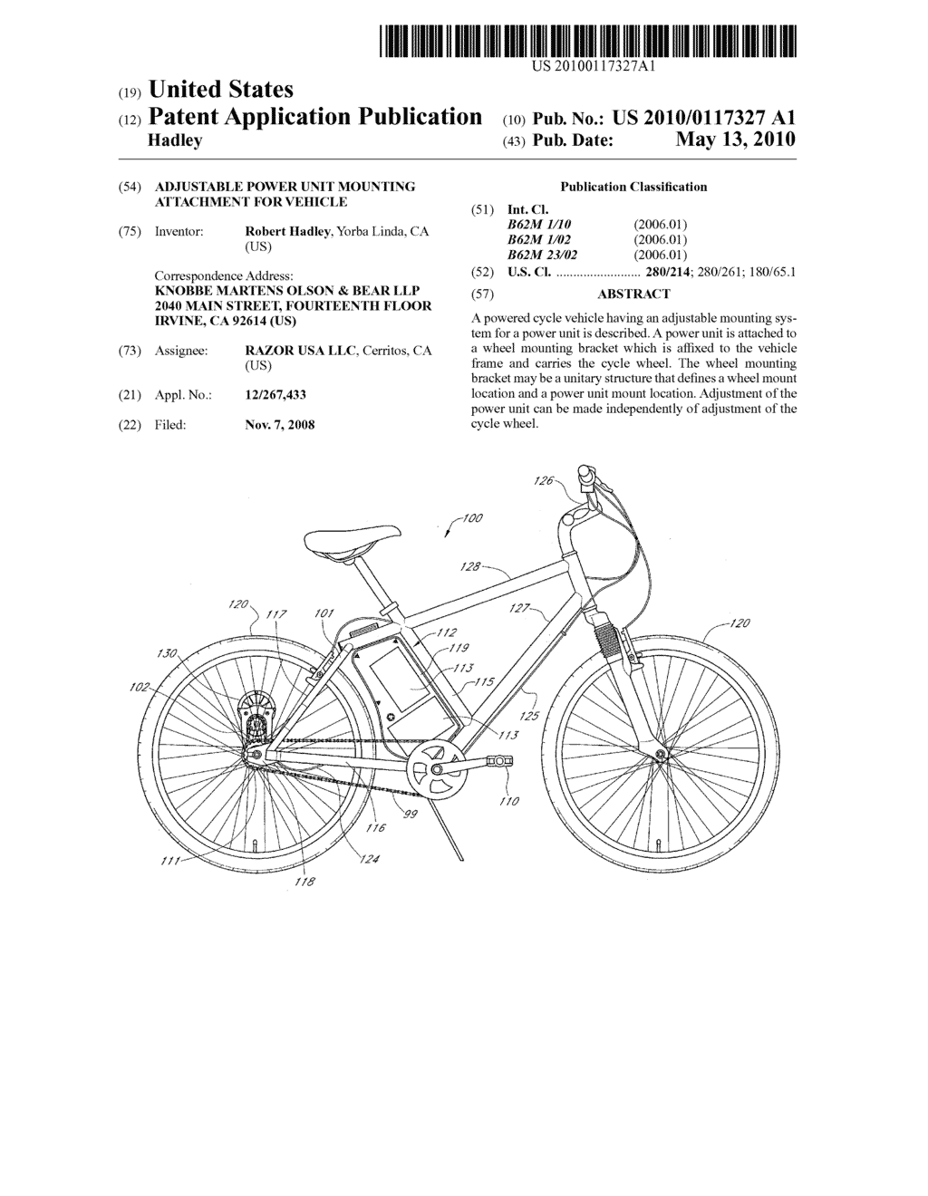 ADJUSTABLE POWER UNIT MOUNTING ATTACHMENT FOR VEHICLE - diagram, schematic, and image 01