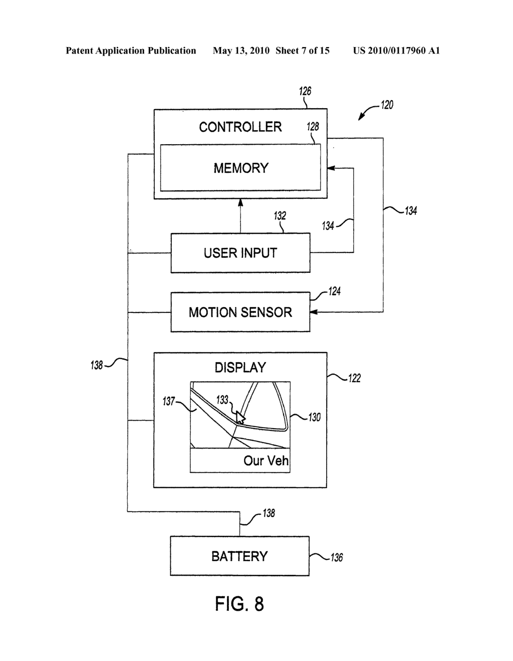 HANDHELD ELECTRONIC DEVICE WITH MOTION-CONTROLLED CURSOR - diagram, schematic, and image 08