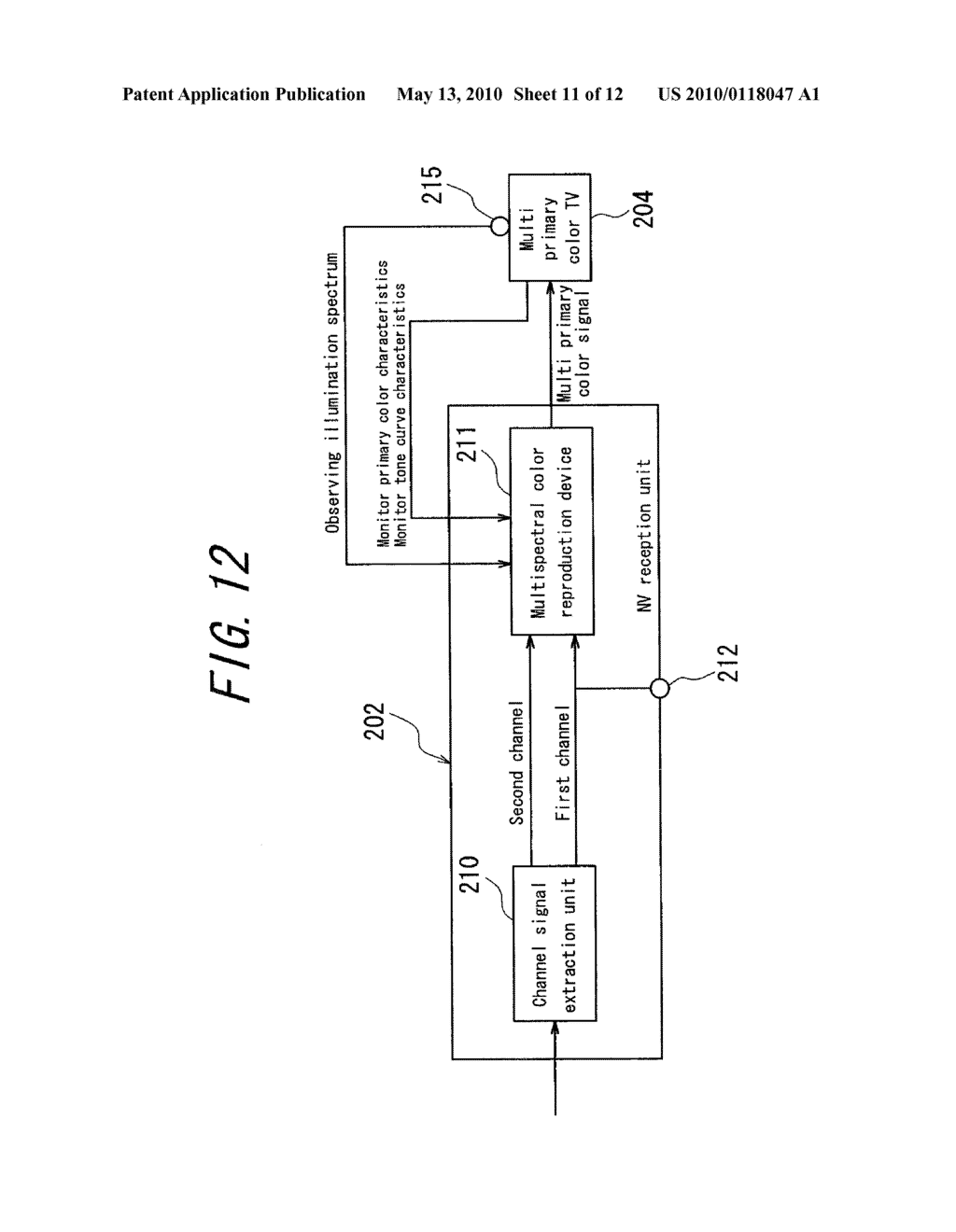 MULTISPECTRAL IMAGE PROCESSING DEVICE AND COLOR REPRODUCTION SYSTEM USING THE SAME - diagram, schematic, and image 12