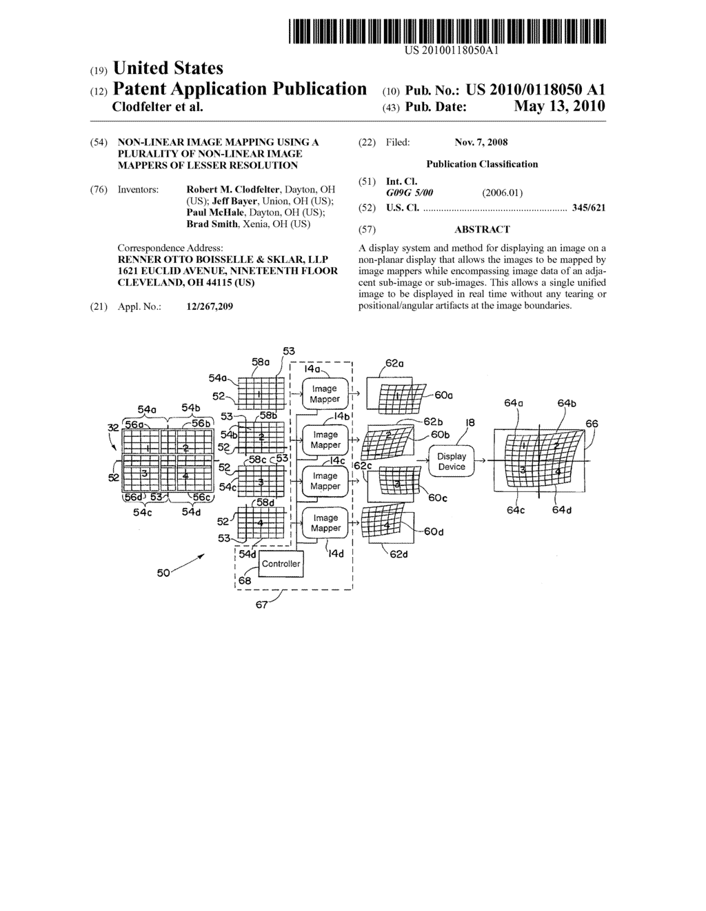 NON-LINEAR IMAGE MAPPING USING A PLURALITY OF NON-LINEAR IMAGE MAPPERS OF LESSER RESOLUTION - diagram, schematic, and image 01