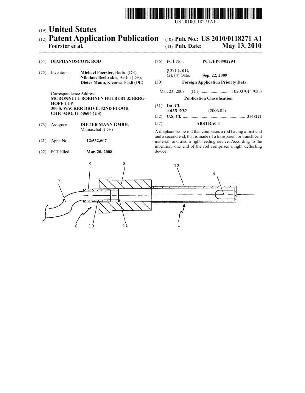 Diaphanoscope Rod - diagram, schematic, and image 01