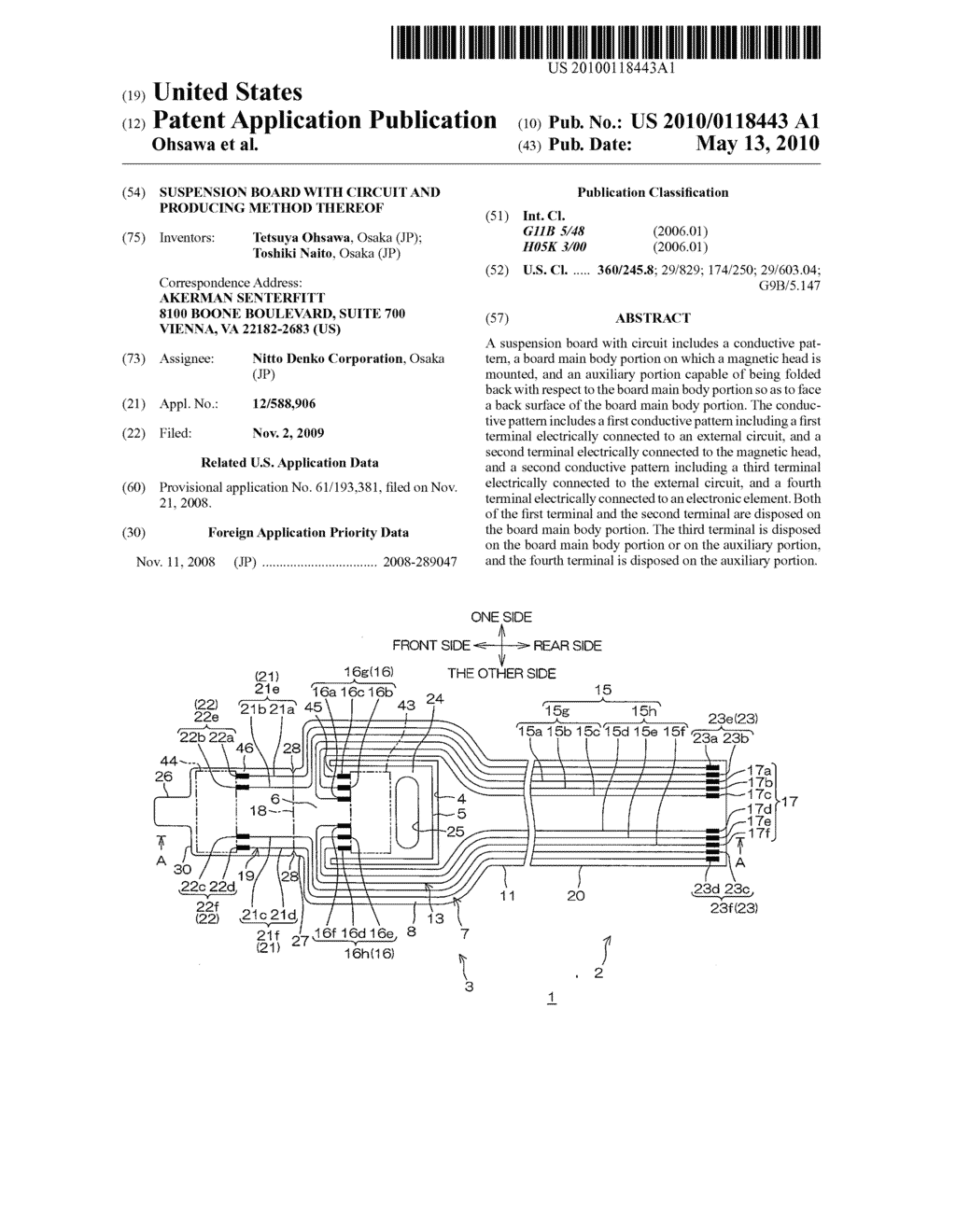 Suspension board with circuit and producing method thereof - diagram, schematic, and image 01