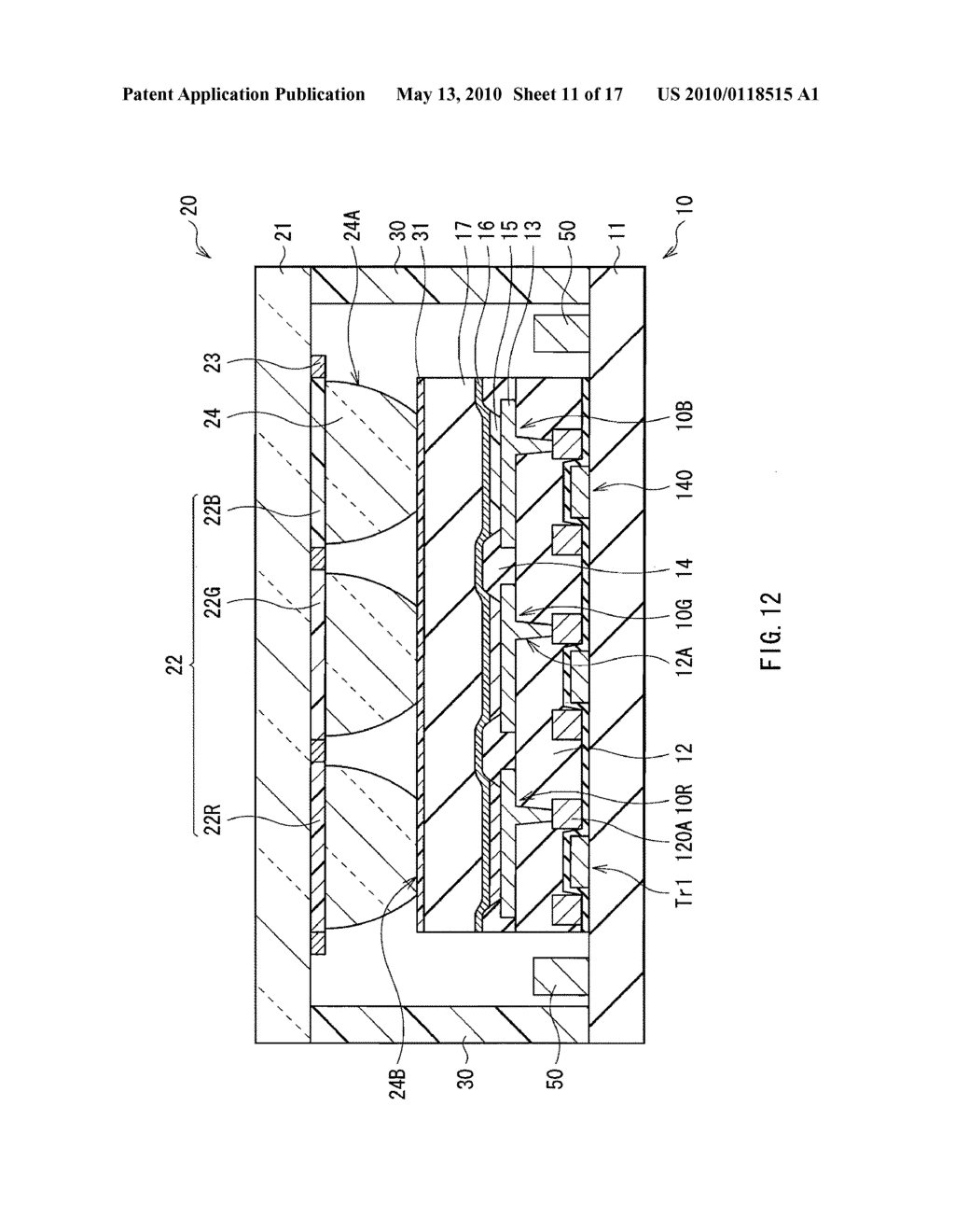 METHOD OF MANUFACTURING DISPLAY, AND DISPLAY - diagram, schematic, and image 12