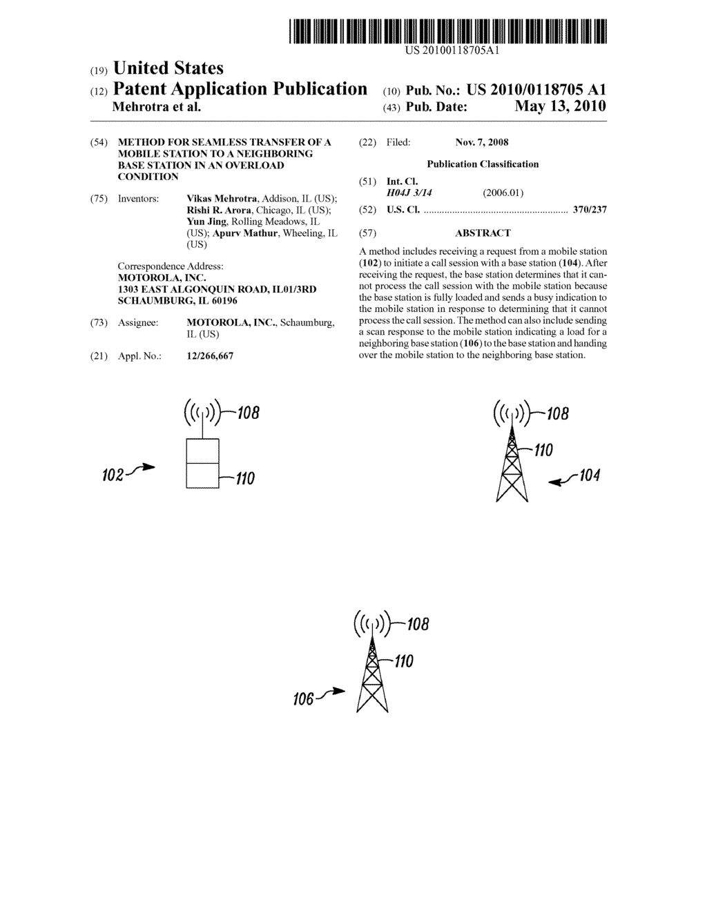 METHOD FOR SEAMLESS TRANSFER OF A MOBILE STATION TO A NEIGHBORING BASE STATION IN AN OVERLOAD CONDITION - diagram, schematic, and image 01