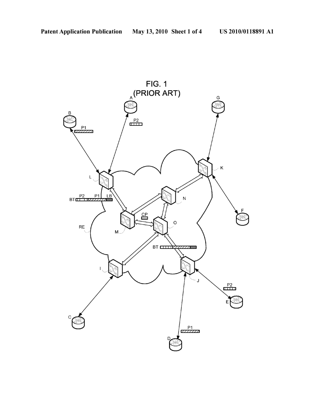 PACKET ASSEMBLY IN A COMMUNICATION NETWORK SUPPORTING VIRTUAL NETWORKS - diagram, schematic, and image 02