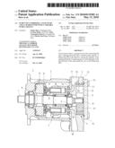 Pump unit comprising a main pump and a charge pump with a variable pump capacity diagram and image