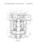 Pump unit comprising a main pump and a charge pump with a variable pump capacity diagram and image