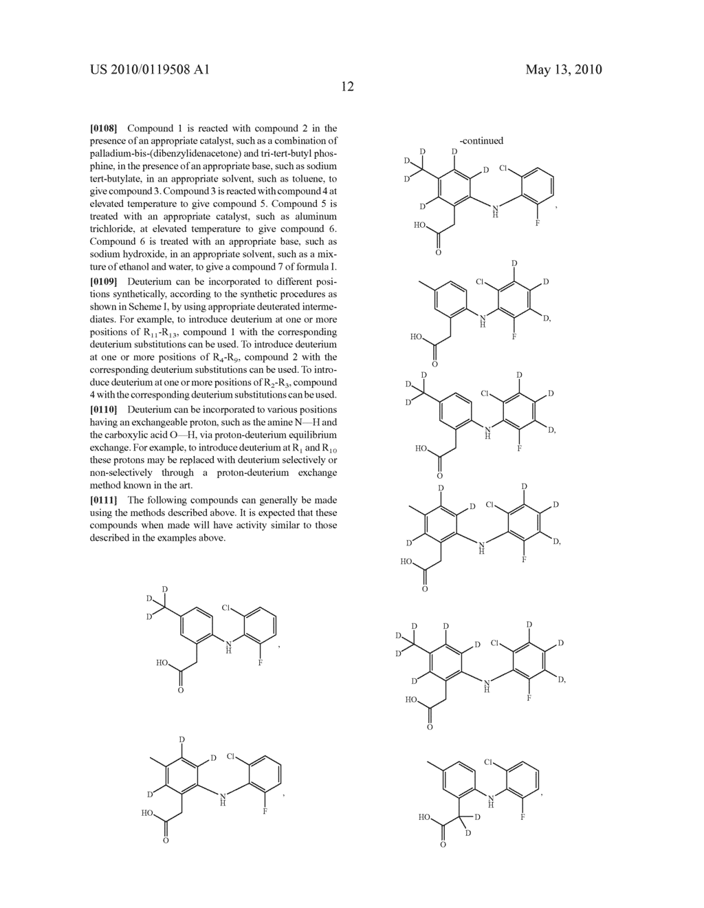 PHENYLACETIC ACID INHIBITORS OF CYCLOOXYGENASE - diagram, schematic, and image 13