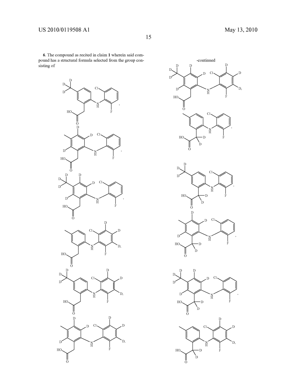 PHENYLACETIC ACID INHIBITORS OF CYCLOOXYGENASE - diagram, schematic, and image 16