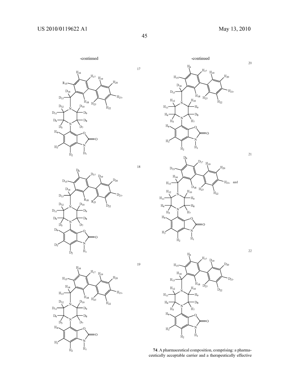 3H-BENZOOXAZOL-2-ONE MODULATORS OF D2 RECEPTOR AND/OR 5-HT1A RECEPTOR - diagram, schematic, and image 46