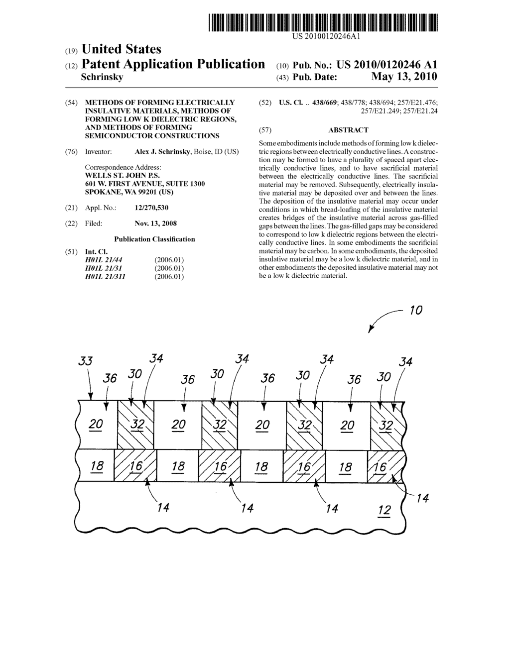 Methods Of Forming Electrically Insulative Materials, Methods Of Forming Low k Dielectric Regions, And Methods Of Forming Semiconductor Constructions - diagram, schematic, and image 01