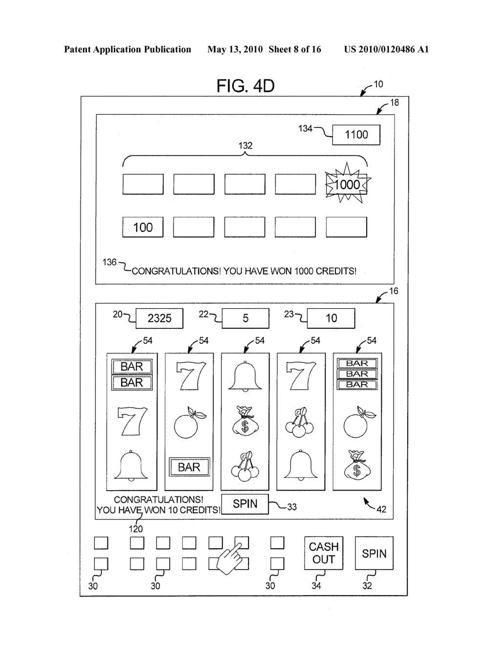 GAMING SYSTEM, GAMING DEVICE AND METHOD PROVIDING SERVER BASED CONFIGURABLE GAME PRESENTATIONS - diagram, schematic, and image 09