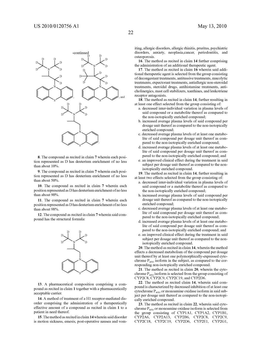 PHENOTHIAZINE MODULATORS OF H1 RECEPTORS - diagram, schematic, and image 23