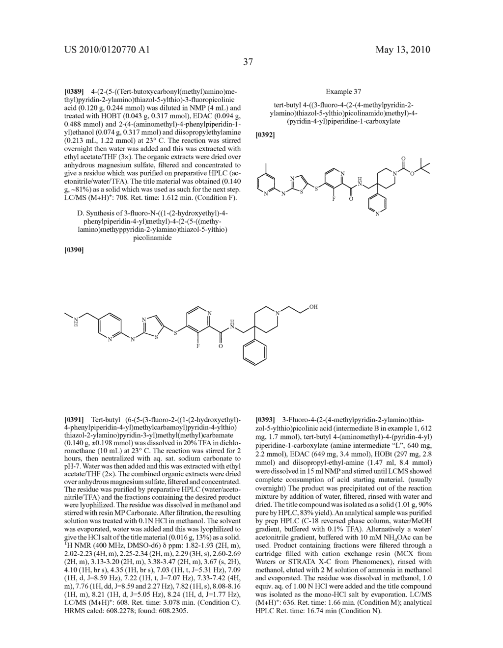 THIAZOLYL COMPOUNDS USEFUL AS KINASE INHIBITORS - diagram, schematic, and image 38