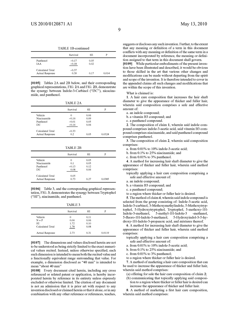 HAIR CARE COMPOSITIONS, METHODS, AND ARTICLES OF COMMERCE THAT CAN INCREASE THE APPEARANCE OF THICKER AND FULLER HAIR - diagram, schematic, and image 13