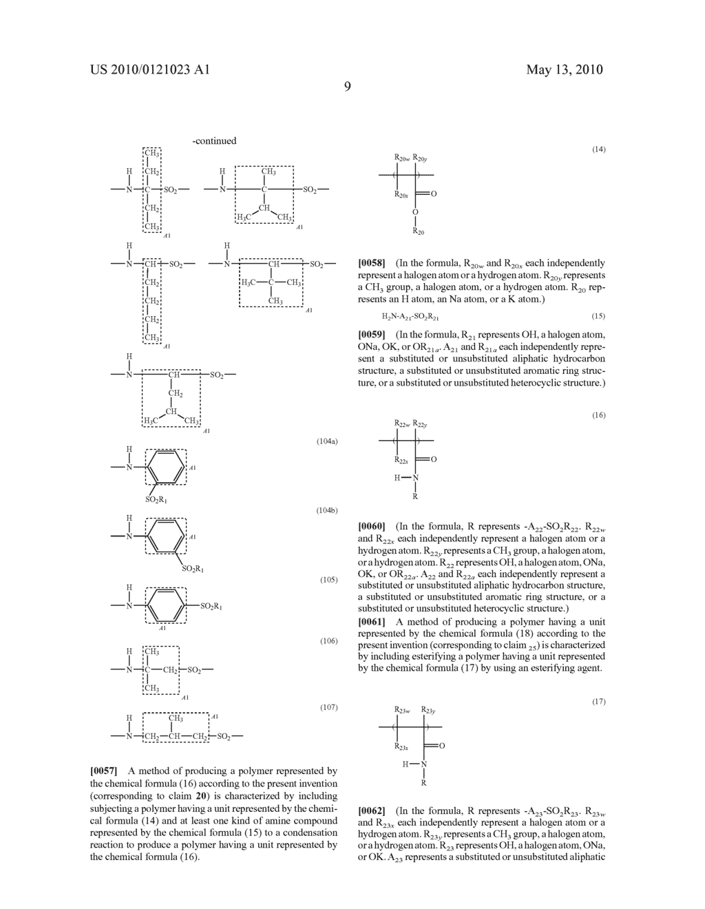 POLYMER HAVING A SULFONIC GROUP OR A SULFONATE GROUP AND AN AMIDE GROUP AND METHOD OF PRODUCING SAME - diagram, schematic, and image 19