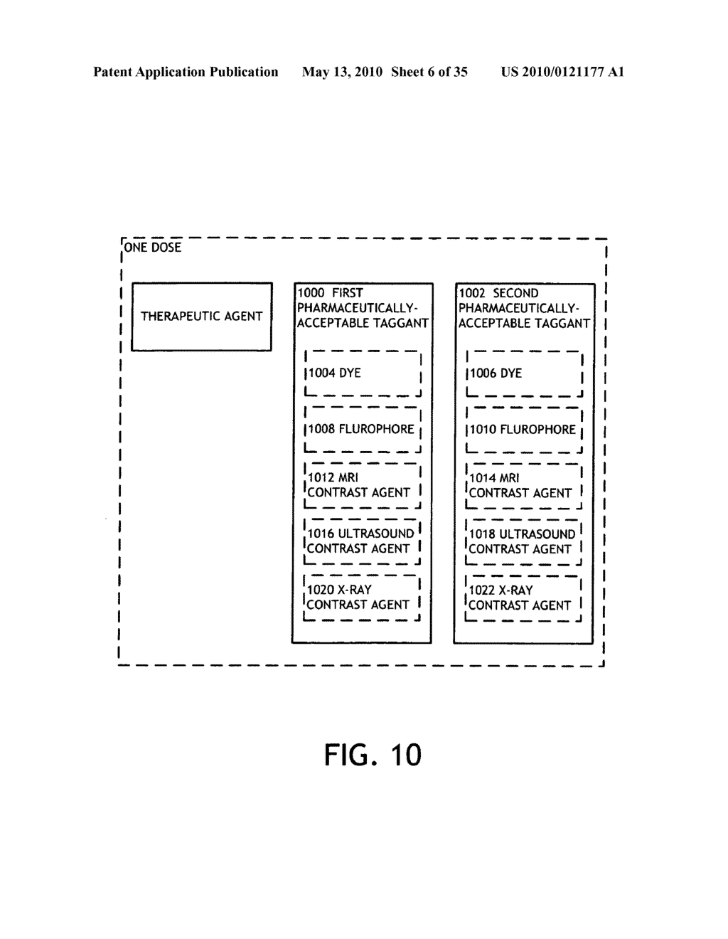 Administering a therapeutic agent with more than one taggant - diagram, schematic, and image 07