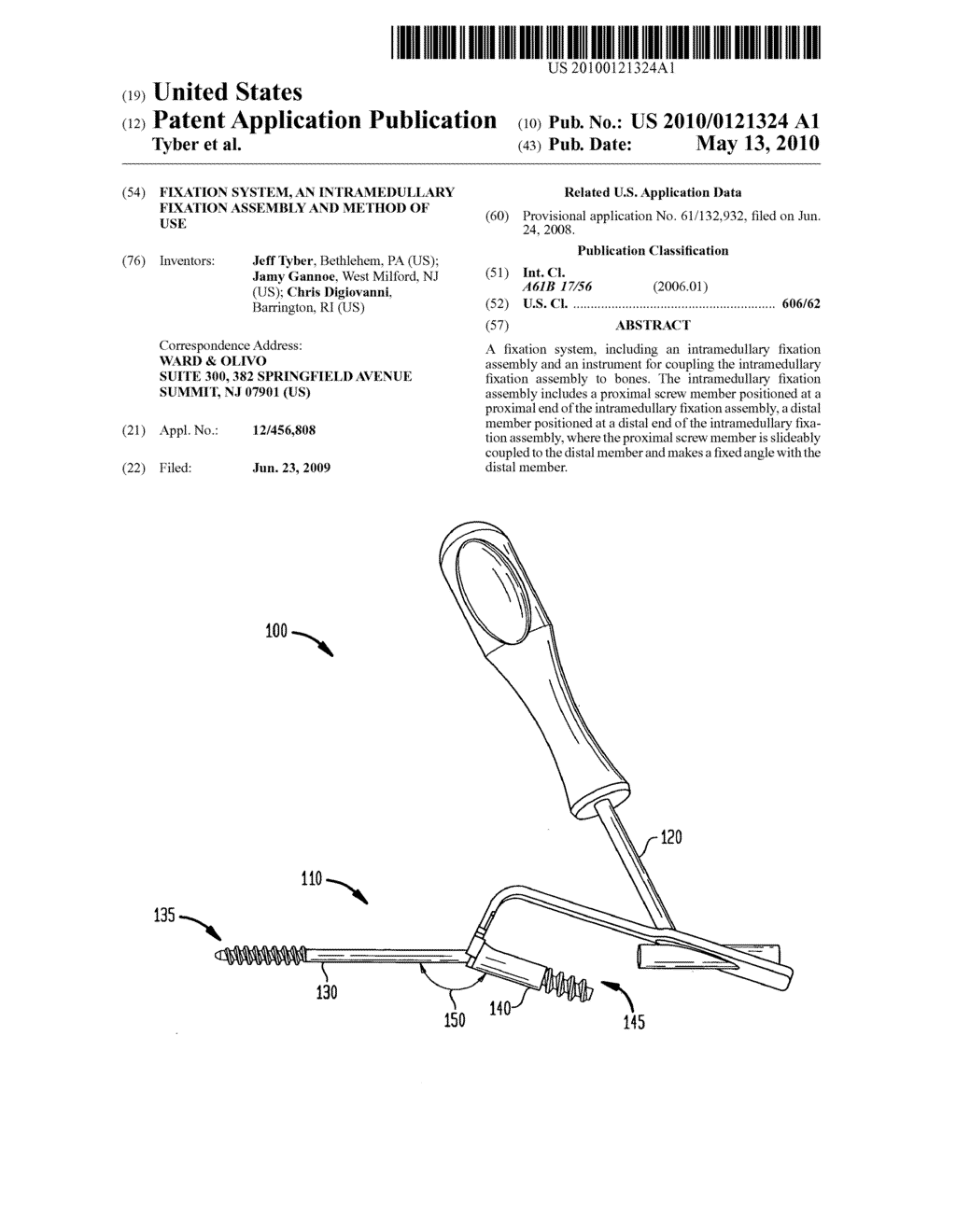 Fixation system, an intramedullary fixation assembly and method of use - diagram, schematic, and image 01