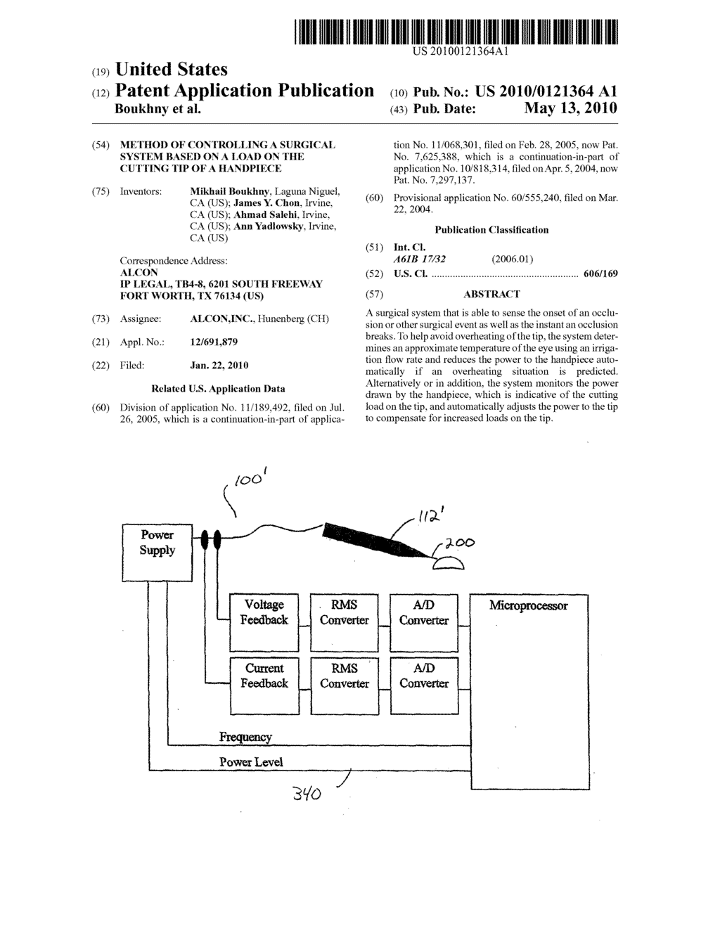 Method of Controlling A Surgical System Based On A Load On The Cutting Tip Of A Handpiece - diagram, schematic, and image 01