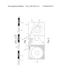 Puncturing system, lancet reservoir system and manufacturing method, and method for positioning functional elements on carrier tape diagram and image