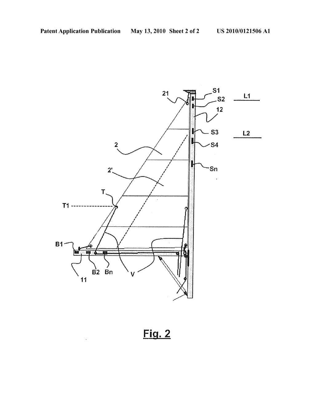 APPARATUS AND METHOD FOR AUTOMATICALLY ADJUSTING THE SAIL SURFACE EXPOSED TO THE WIND - diagram, schematic, and image 03