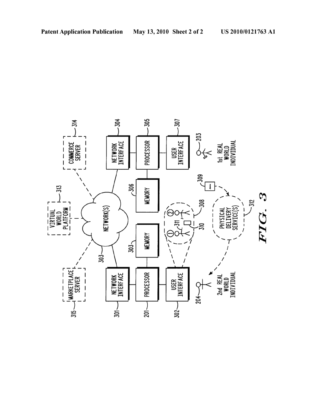 Method and apparatus to facilitate using a virtual-world interaction to facilitate a real-world transaction - diagram, schematic, and image 03