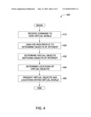 BROWSING WITHIN A VIRTUAL ENVIRONMENT TO DETERMINE WEB CONTENT OF INTEREST BASED ON INTERACTIONS WITH VIRTUAL OBJECTS diagram and image