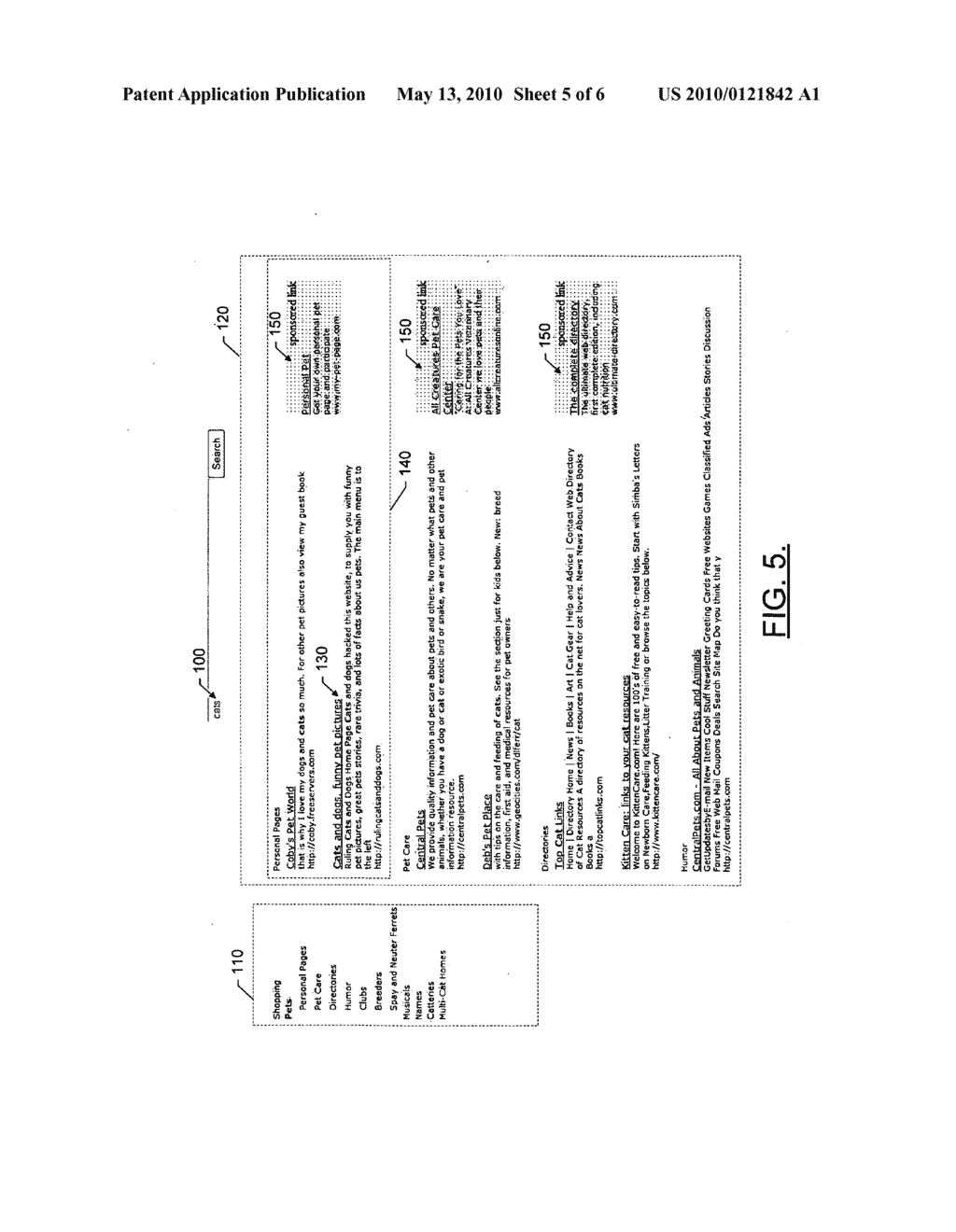 METHOD, APPARATUS AND COMPUTER PROGRAM PRODUCT FOR PRESENTING CATEGORIZED SEARCH RESULTS - diagram, schematic, and image 06