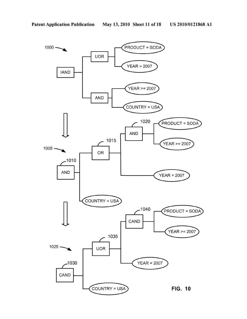 CONVERTING A DATABASE QUERY TO A MULTI-DIMENSIONAL EXPRESSION QUERY - diagram, schematic, and image 12