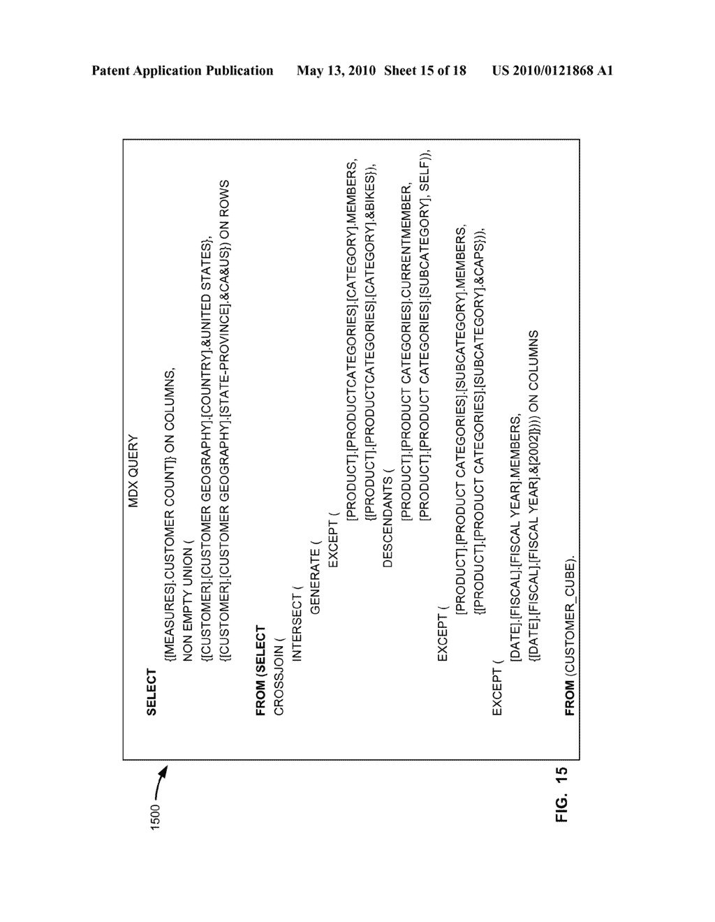 CONVERTING A DATABASE QUERY TO A MULTI-DIMENSIONAL EXPRESSION QUERY - diagram, schematic, and image 16