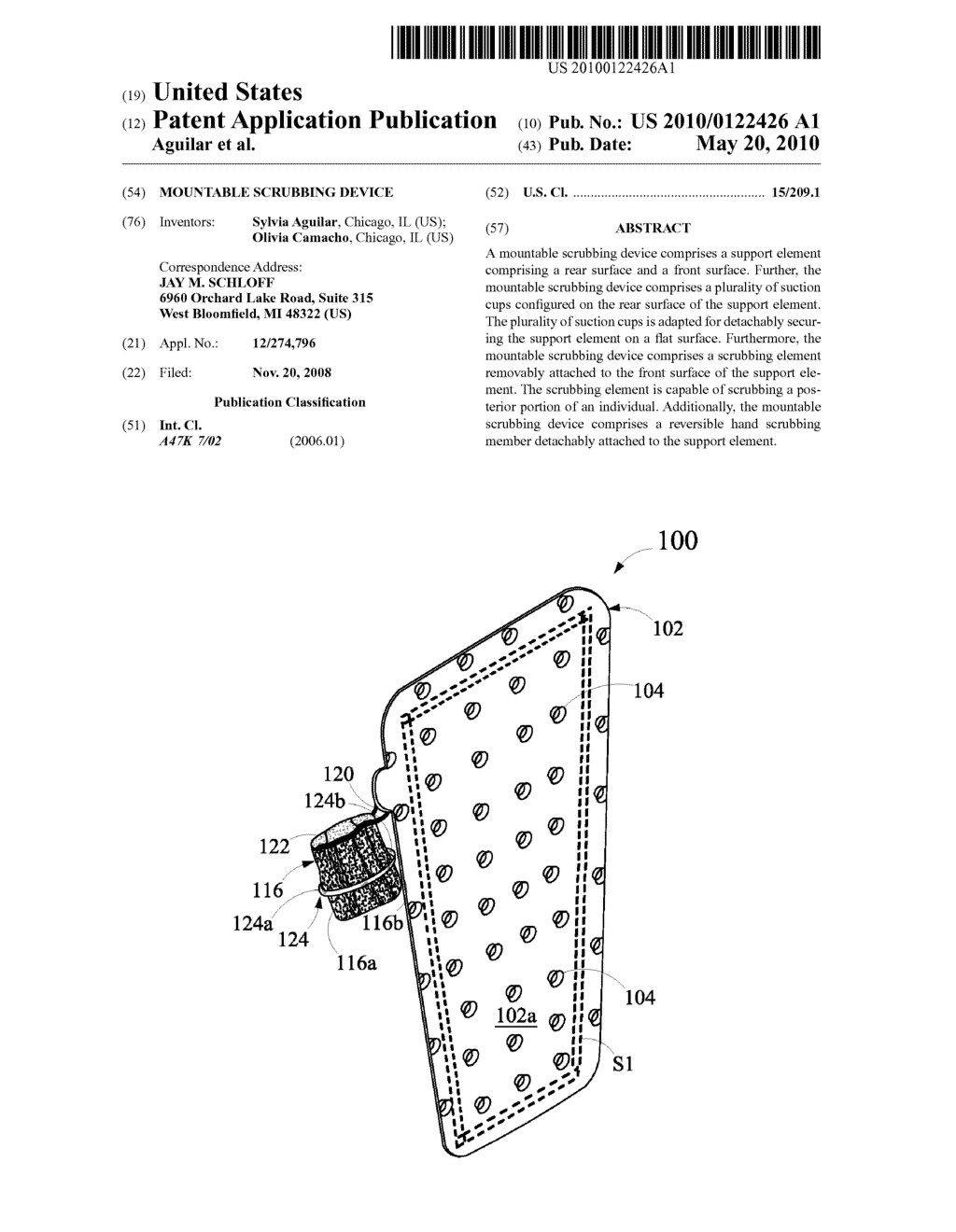 MOUNTABLE SCRUBBING DEVICE - diagram, schematic, and image 01