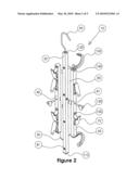 Sports equipment hanger diagram and image