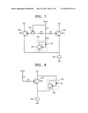 THERMISTOR WITH 3 TERMINALS, THERMISTOR-TRANSISTOR, CIRCUIT FOR CONTROLLING HEAT OF POWER TRANSISTOR USING THE THERMISTOR-TRANSISTOR, AND POWER SYSTEM INCLUDING THE CIRCUIT diagram and image