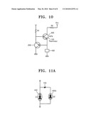 THERMISTOR WITH 3 TERMINALS, THERMISTOR-TRANSISTOR, CIRCUIT FOR CONTROLLING HEAT OF POWER TRANSISTOR USING THE THERMISTOR-TRANSISTOR, AND POWER SYSTEM INCLUDING THE CIRCUIT diagram and image