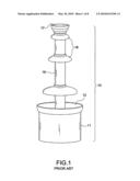 Shaft seal arrangement of a chocolate fountain diagram and image
