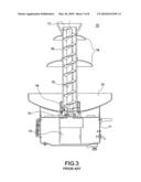 Shaft seal arrangement of a chocolate fountain diagram and image