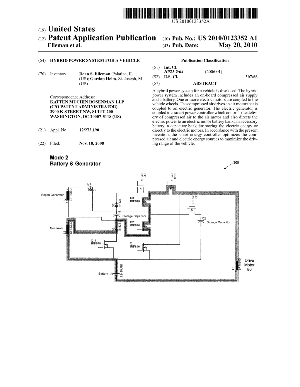 HYBRID POWER SYSTEM FOR A VEHICLE - diagram, schematic, and image 01