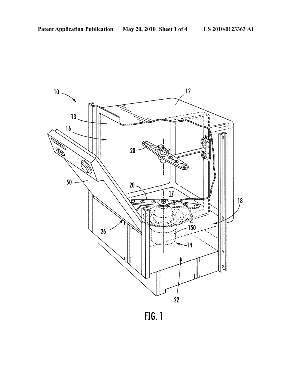 METHOD OF PREVENTING CORROSION IN A PUMP MOTOR FOR A DISHWASHER, AND ASSOCIATED APPARATUS - diagram, schematic, and image 02