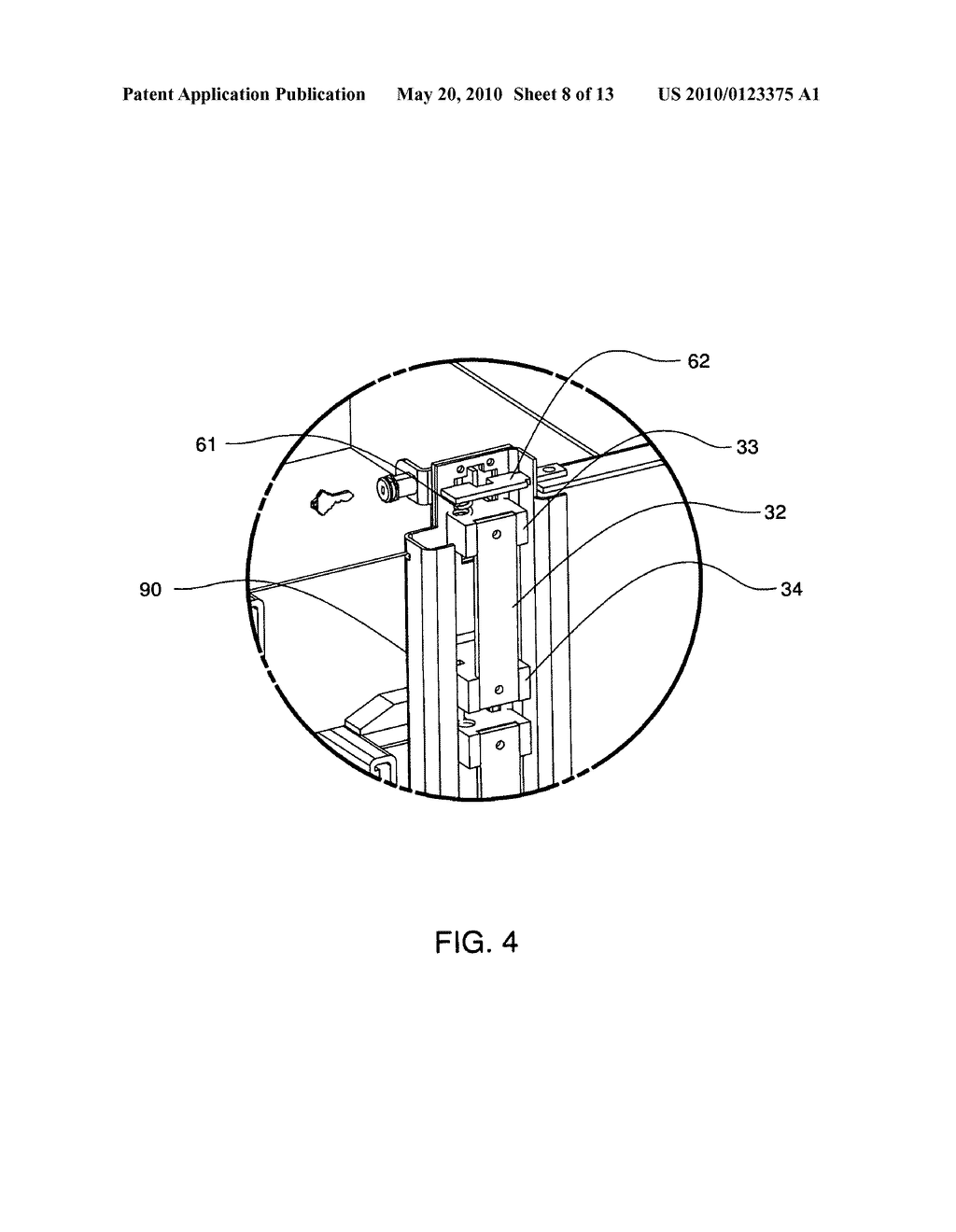 Locking System for Filing Cabinets to Prevent More than One Drawer being Open at One Time - diagram, schematic, and image 09