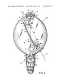 HID LAMP WITH A CANTED ARC TUBE diagram and image