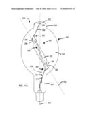 HID LAMP WITH A CANTED ARC TUBE diagram and image