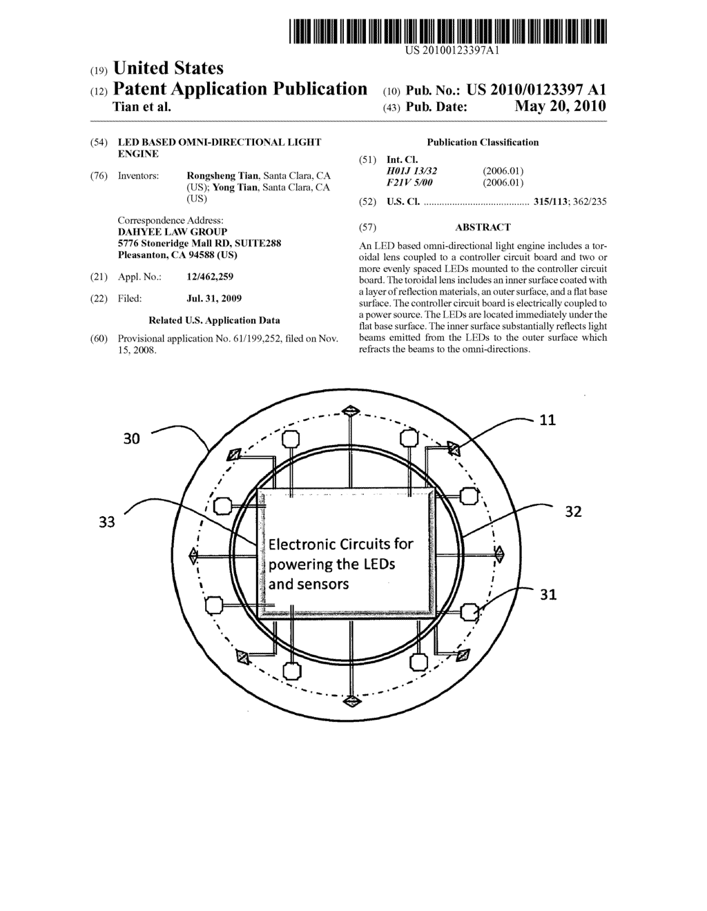 LED based omni-directional light engine - diagram, schematic, and image 01