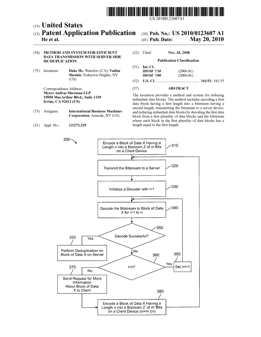 METHOD AND SYSTEM FOR EFFICIENT DATA TRANSMISSION WITH SERVER SIDE DE-DUPLICATION - diagram, schematic, and image 01