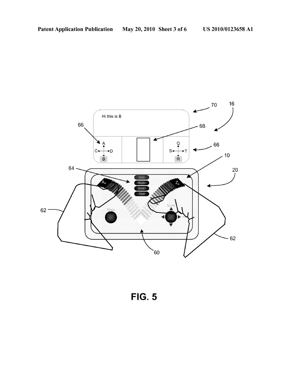 PORTABLE COMMUNICATION DEVICE HAVING A TOUCH-SENSITIVE INPUT DEVICE WITH NON-LINEAR ACTIVE AREAS - diagram, schematic, and image 04