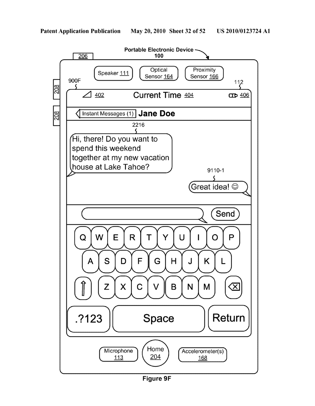 Portable Touch Screen Device, Method, and Graphical User Interface for Using Emoji Characters - diagram, schematic, and image 33