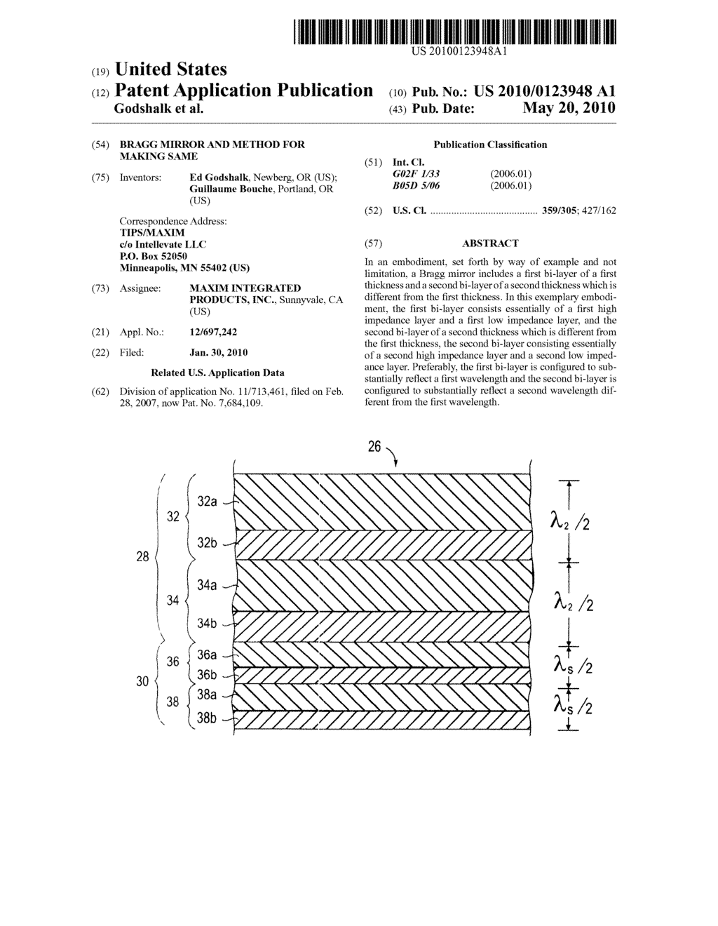 Bragg Mirror and Method for Making Same - diagram, schematic, and image 01