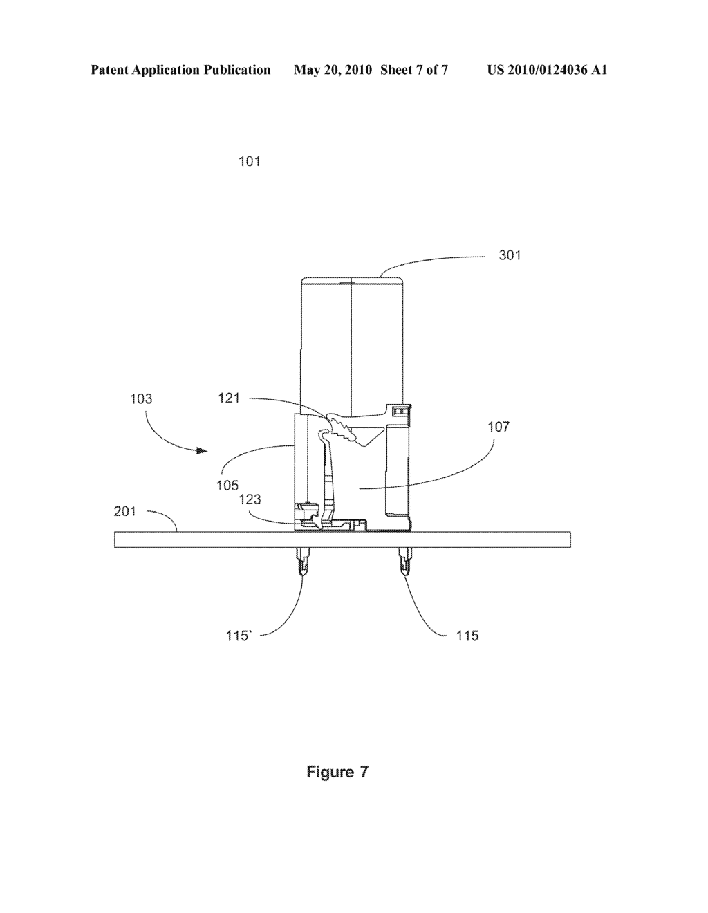 SOLDERLESS ELECTRONIC COMPONENT OR CAPACITOR MOUNT ASSEMBLY - diagram, schematic, and image 08