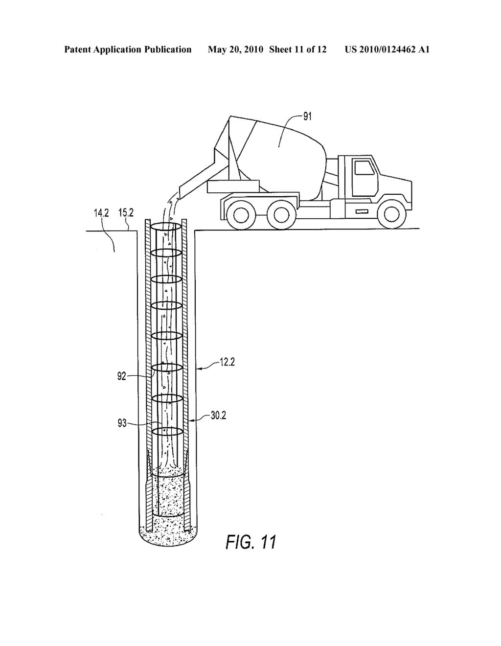 METHOD AND SYSTEM FOR INSTALLING GEOTHERMAL TRANSFER APPARATUSES WITH A SONIC DRILL - diagram, schematic, and image 12