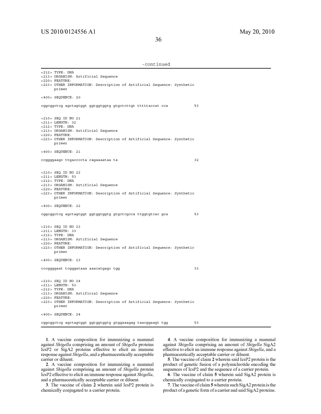 NOVEL SHIGELLA PROTEIN ANTIGENS AND METHODS - diagram, schematic, and image 56