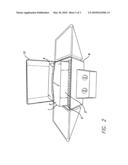 Insulated cover and method for cooking pizza and similar food items on a home gas or charcoal grill diagram and image